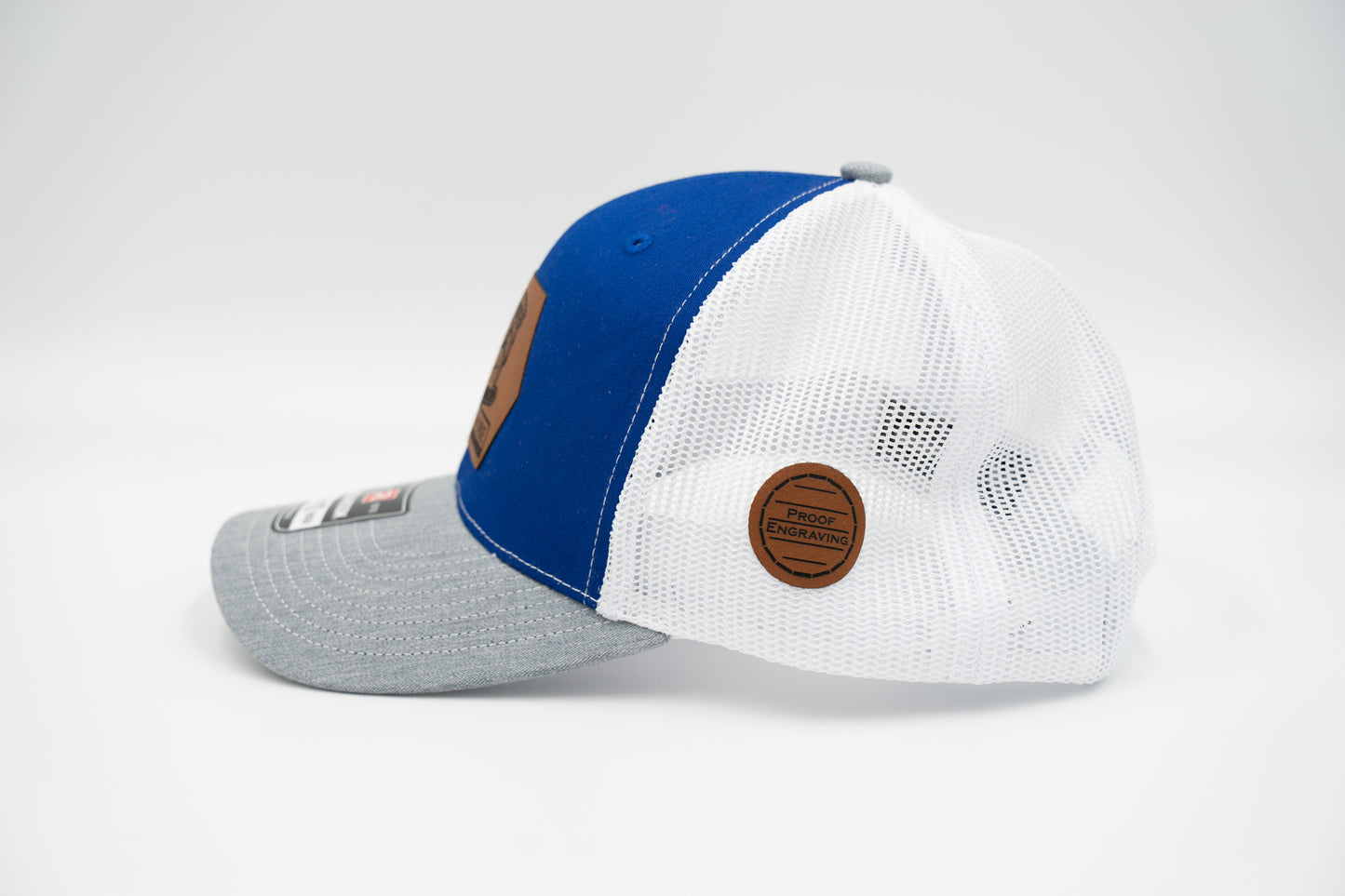Snapback Trucker Cap - Royal Blue / White / Heather Grey - Bluegrass Biker News
