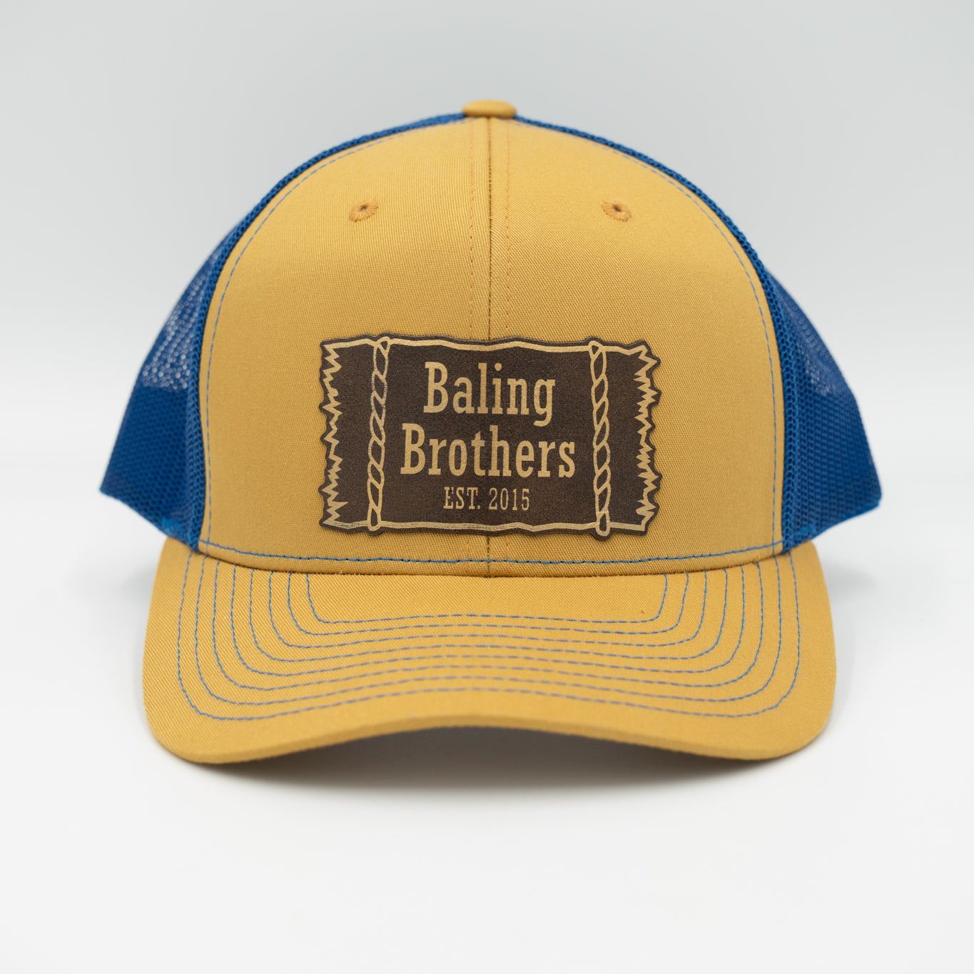 Snapback Trucker Cap - Biscuit / Royal Blue - Baling Brothers