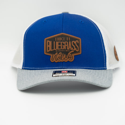 Snapback Trucker Cap - Royal Blue / White / Heather Grey - Bluegrass Biker News