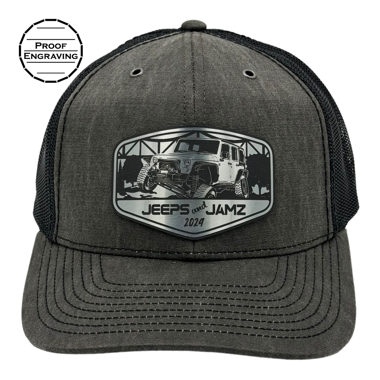 2024 Jeeps and Jamz Expo - Official Hat (Charcoal/ Black)