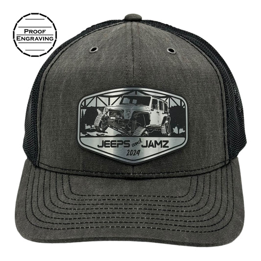 2024 Jeeps and Jamz Expo - Official Hat (Charcoal/ Black)