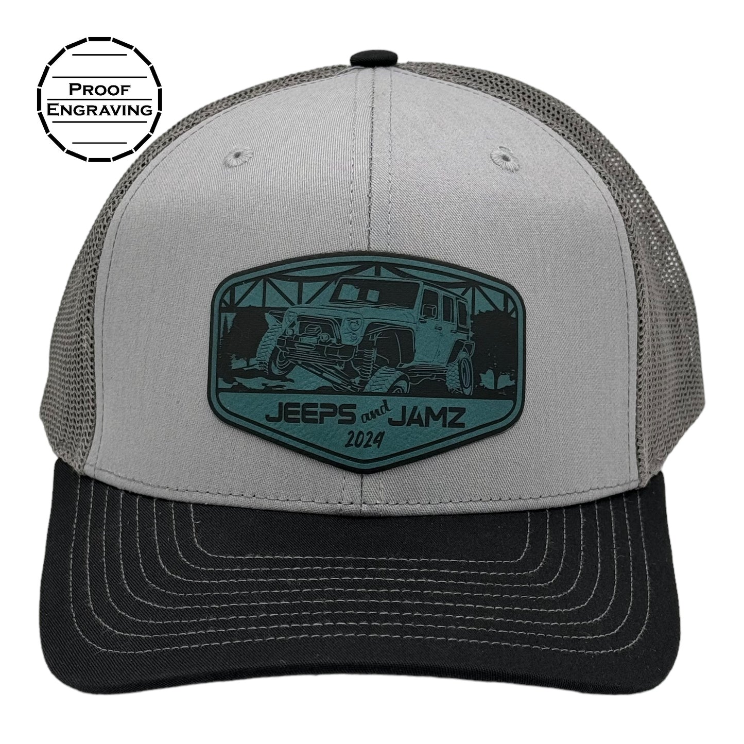 2024 Jeeps and Jamz Expo - Official Hat (Gray/ Charcoal/ Black)