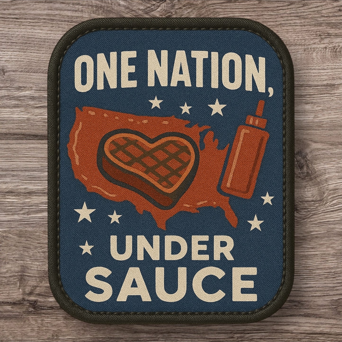 One Nation Under Sauce - UV Printed Patch
