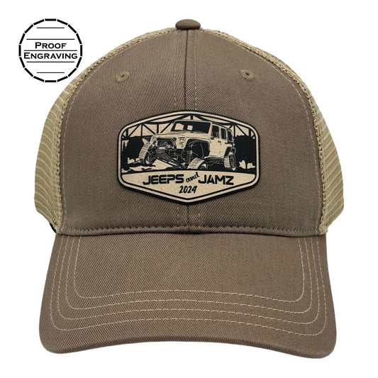 2024 Jeeps and Jamz Expo - Official Hat (Driftwood/Khaki)