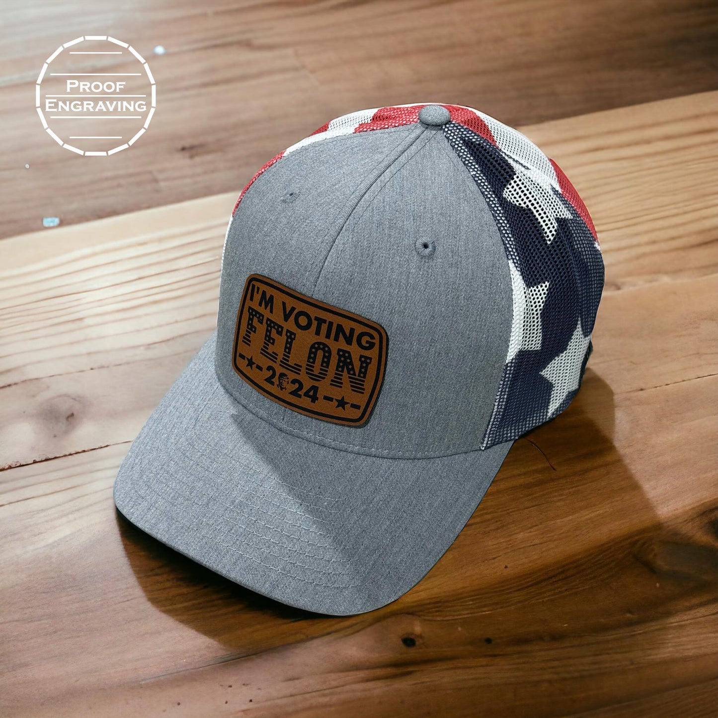 "I'm Voting..." Trucker Hat (Stars and Stripes)