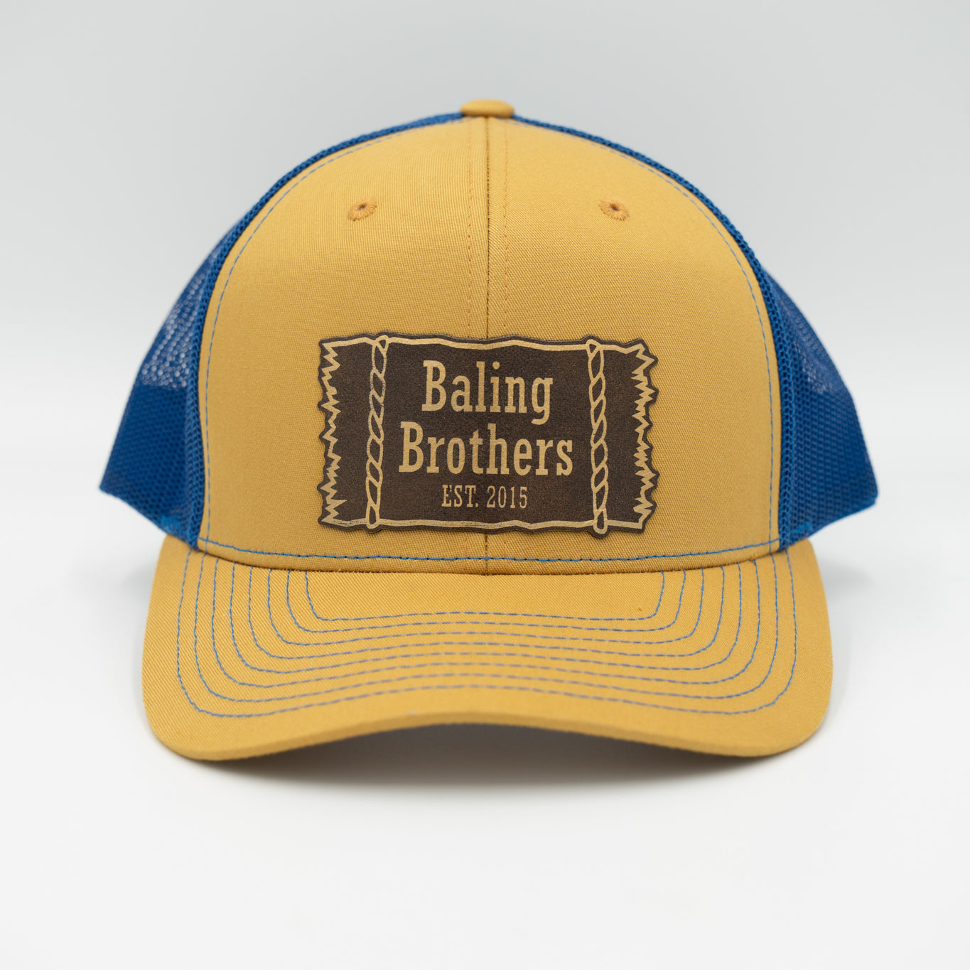 Snapback Trucker Cap -  Biscuit / Royal Blue - Baling Brothers