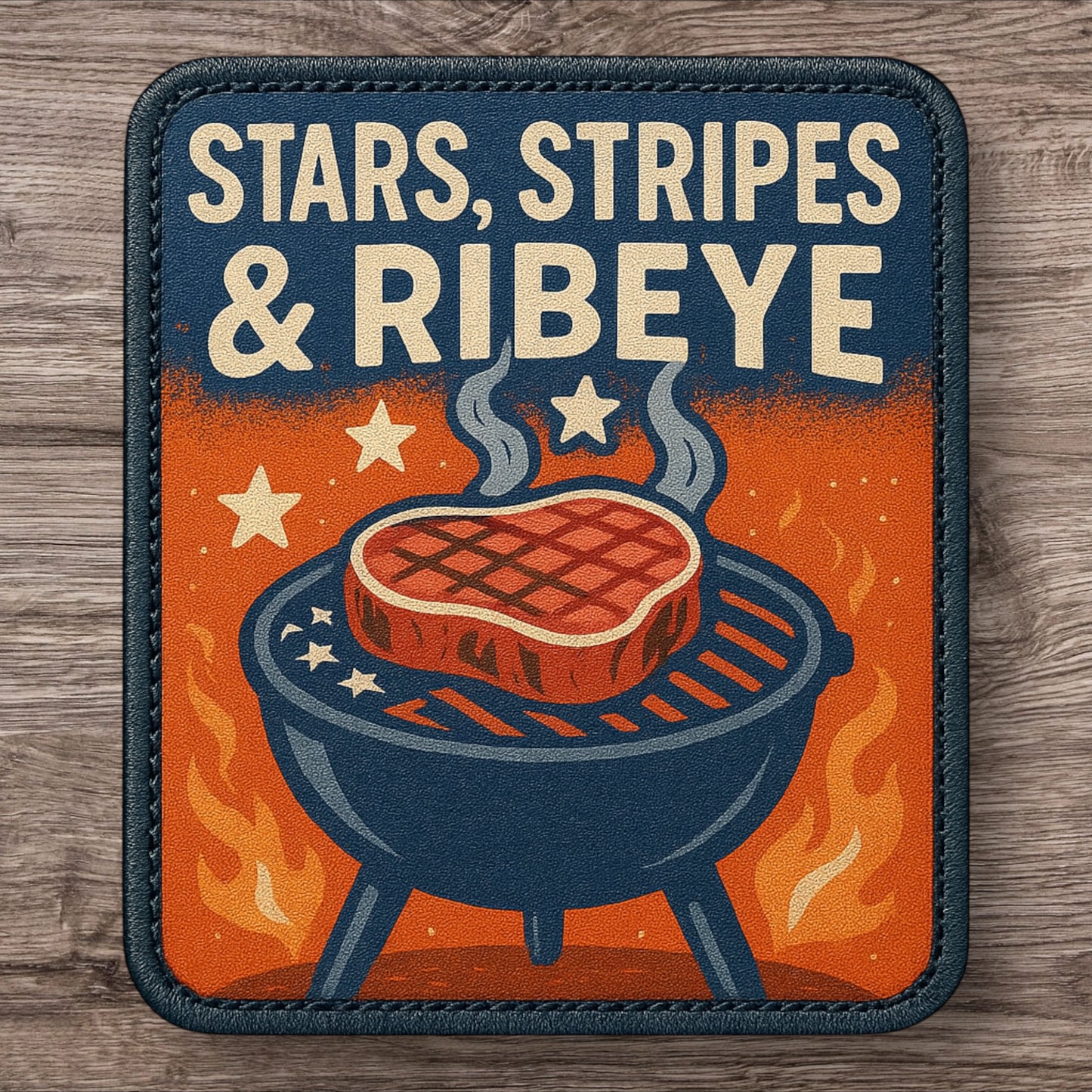 Stars, Stripes & Ribeye - UV Printed Patch